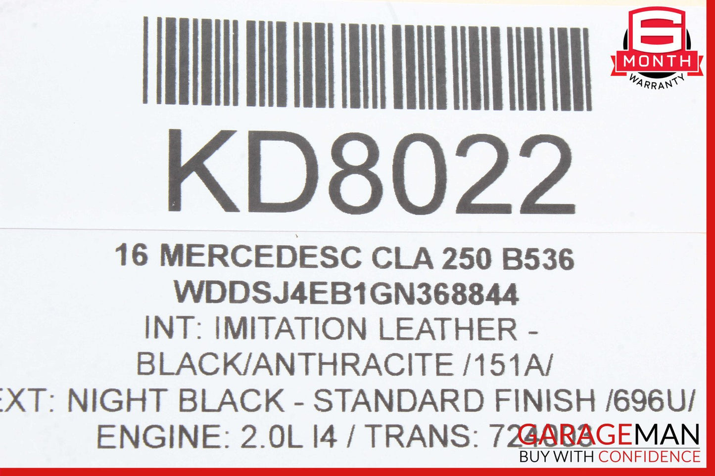 14-18 Mercedes W117 CLA250 Rear Left Driver Side Door Window Regulator Motor OEM