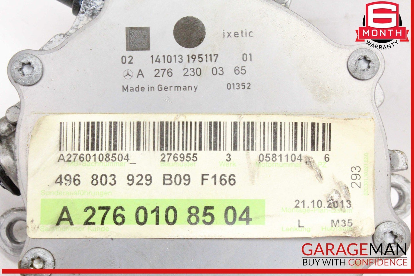 11-20 Mercedes W212 E350 GL450 Engine Motor Vacuum Pump 2760108504 OEM