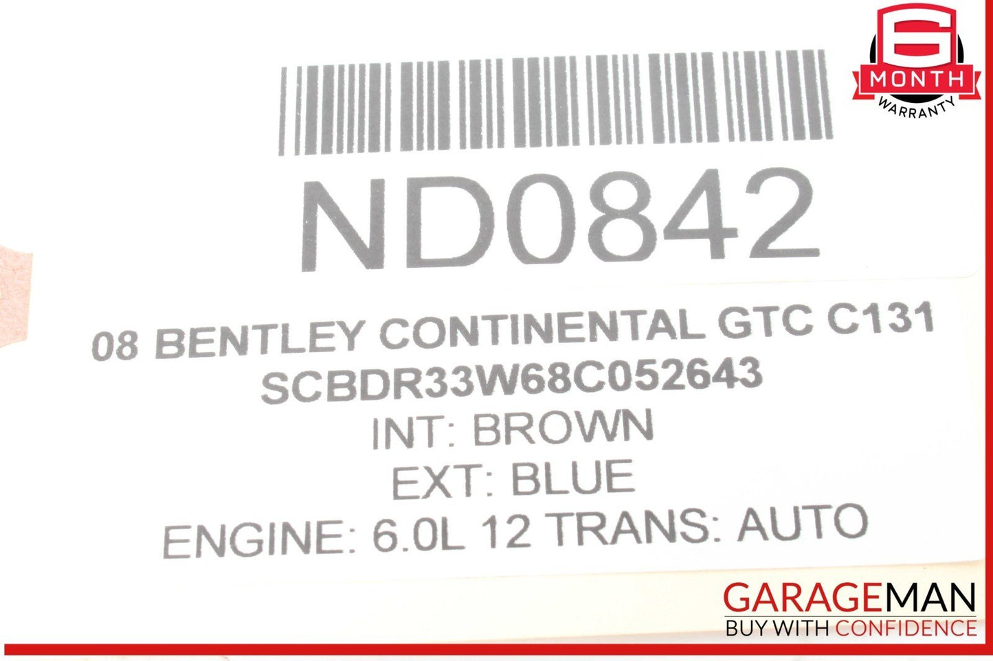 03-18 Bentley Continental GTC Front Left or Right Side Lower Control Arm OEM