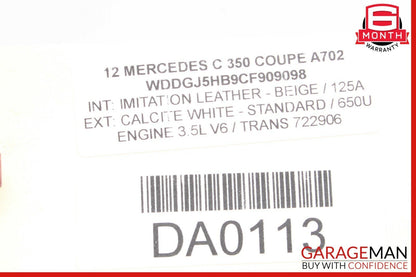 08-16 Mercedes W212 E400 E350 C300 Coolant Reservoir Overflow Expansion Tank OEM