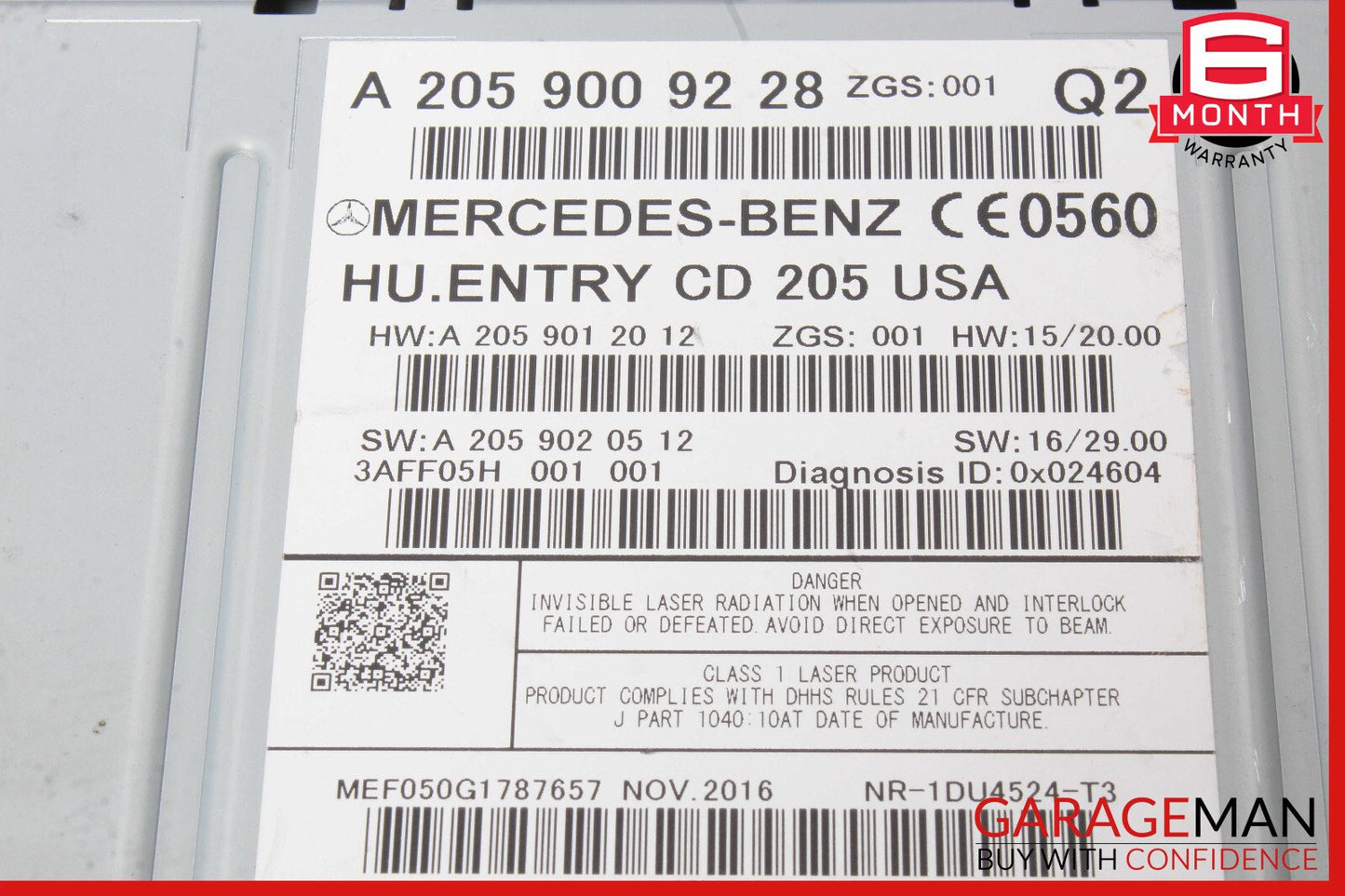 15-18 Mercedes W205 C300 C63 AMG Radio Receiver CD Player Headunit Head Unit OEM