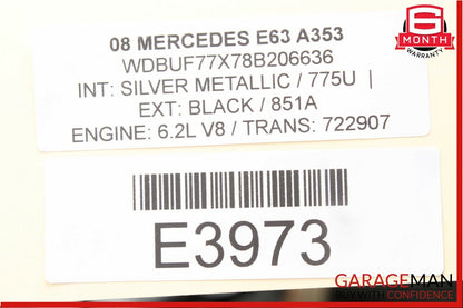 07-09 Mercedes W211 E350 E63 AMG Front Left Driver Seat Belt Retractor Black OEM
