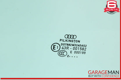 09-16 Audi A4 S4 Rear Right Passenger Side Door Window Glass OEM