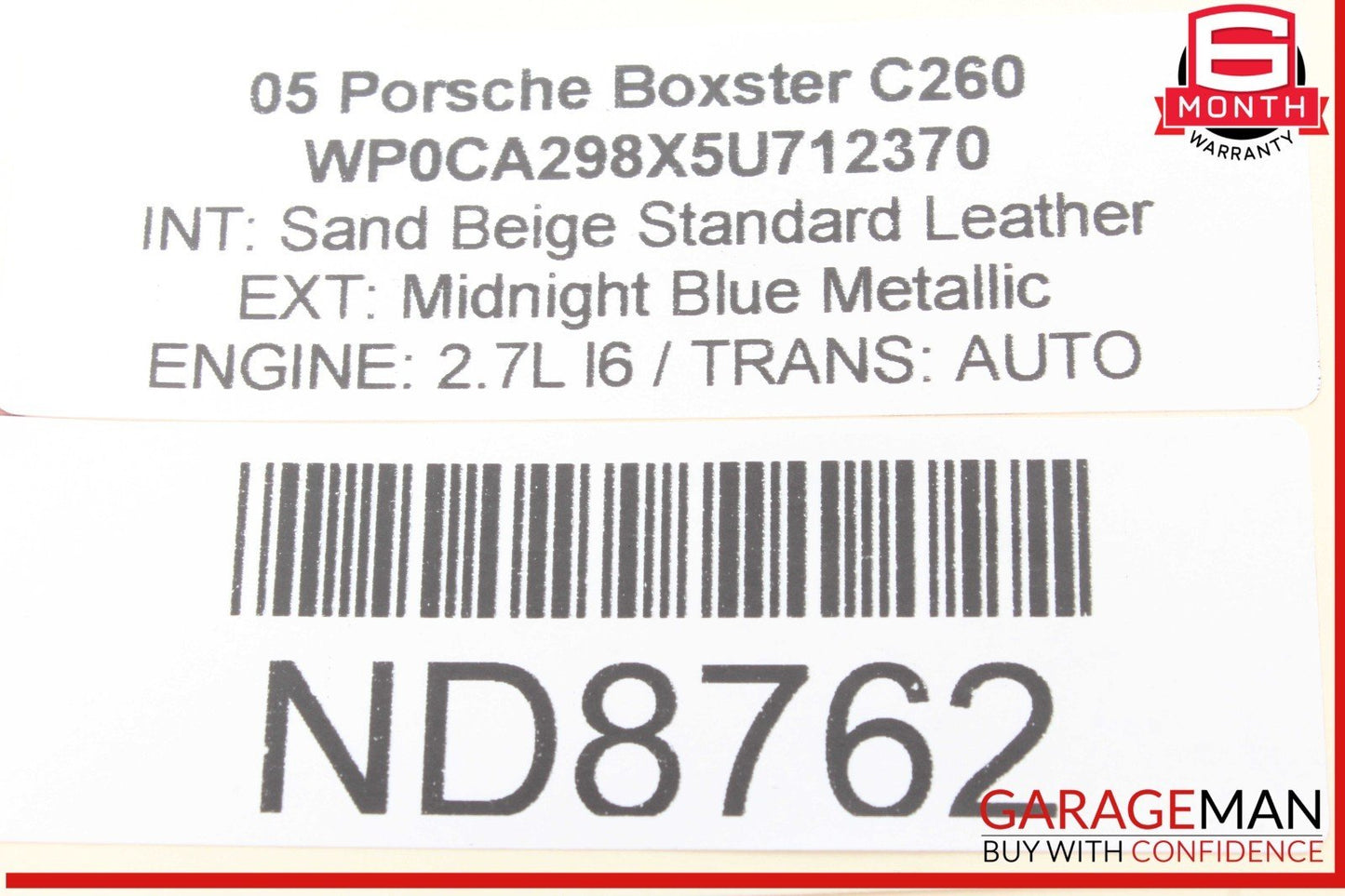 05-12 Porsche Boxter 987 Front Left or Right Side Lower Control Arm 99634134108
