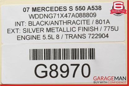 07-14 Mercedes S550 CL600 Front Right Side Seat Adjust Control Switch Set OEM