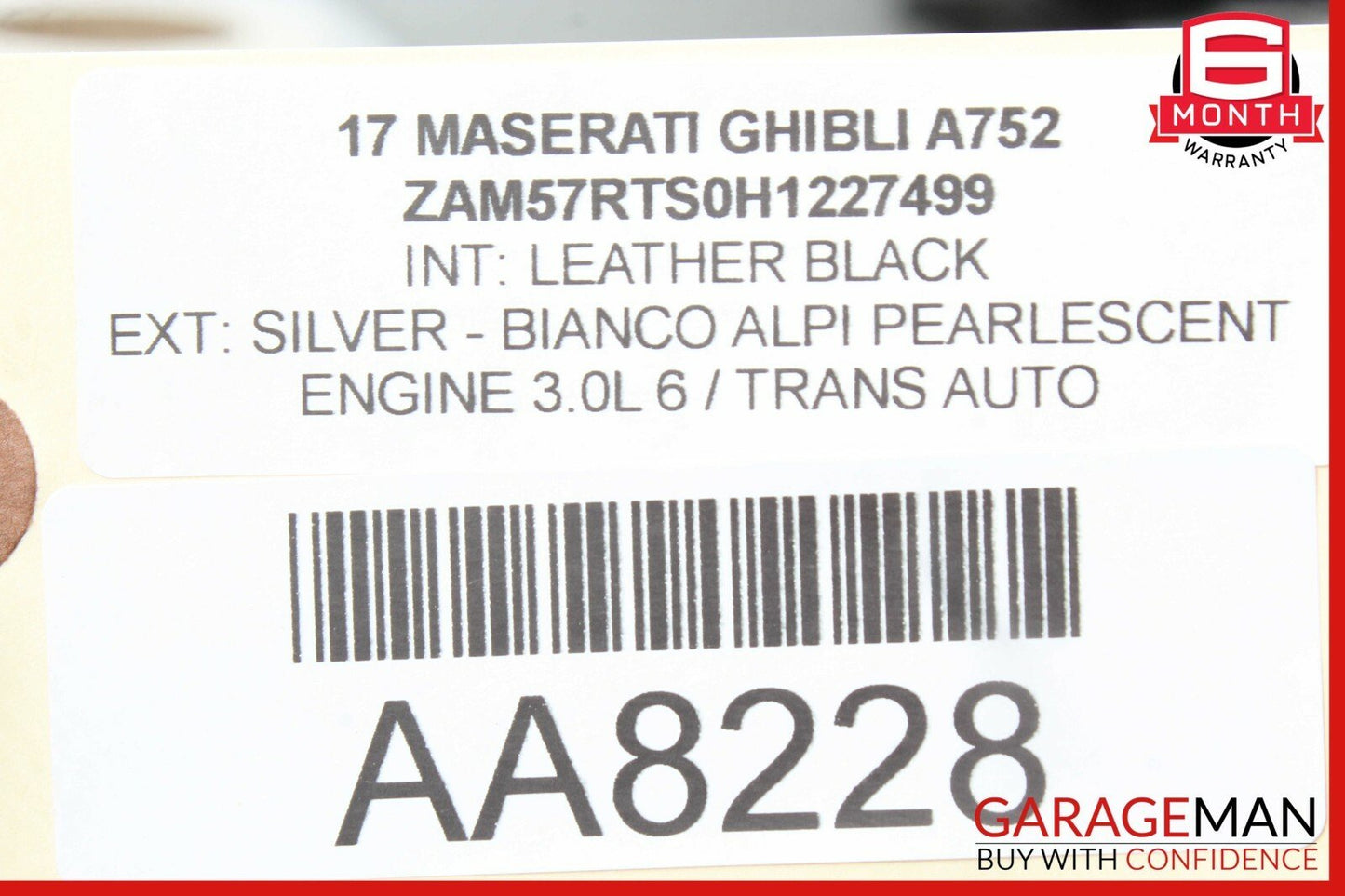 14-17 Maserati Ghibli Rear Left Driver Side Exterior Door Handle Assembly OEM