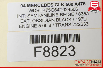 03-04 Mercedes W209 CLK55 AMG CLK500 Center Console Trim Cover Bezel Wood OEM