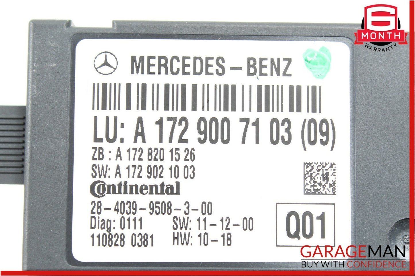 12-16 Mercedes R172 SLK350 Convertible Top Roof Control Module Unit OEM
