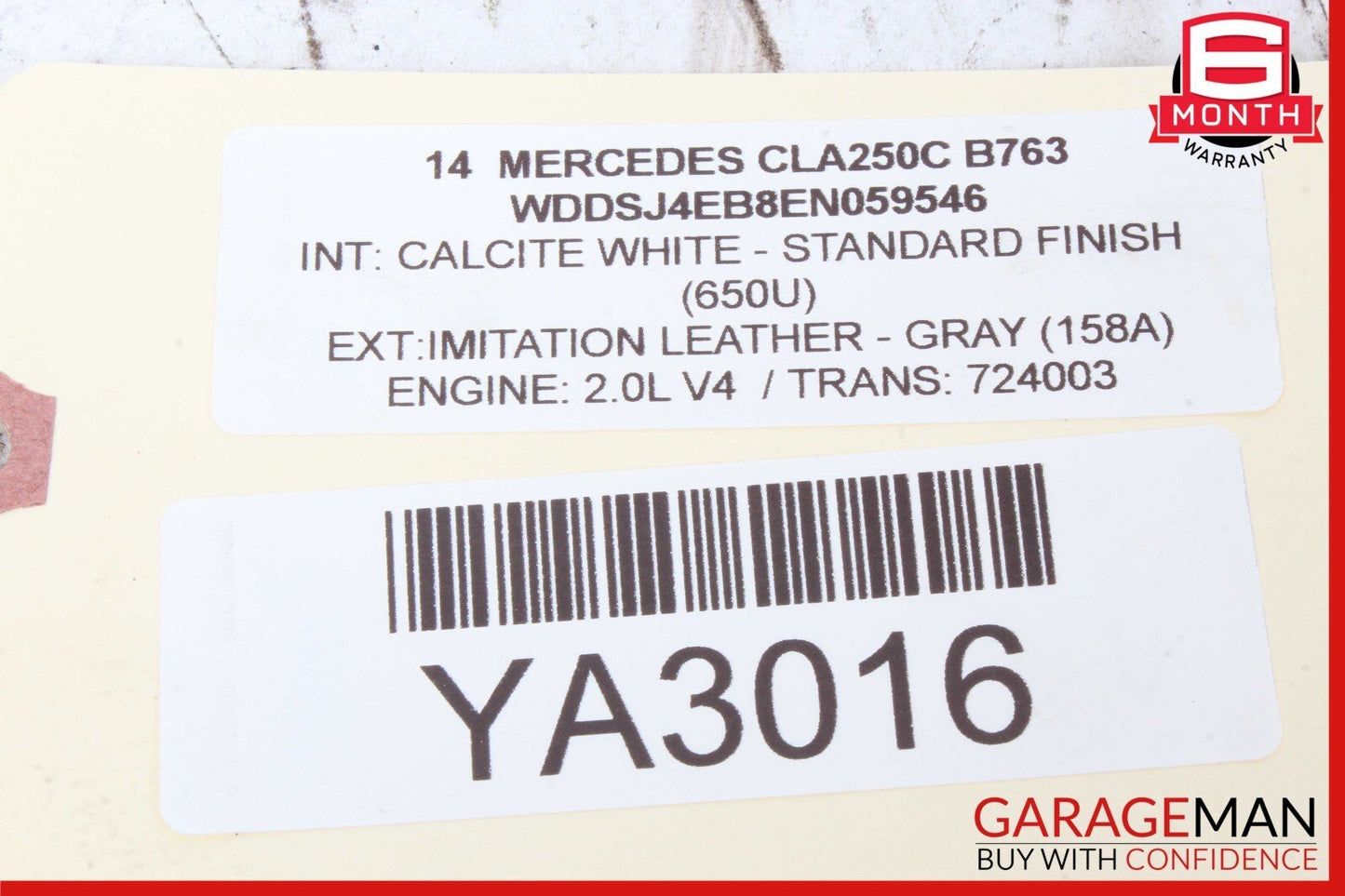 08-16 Mercedes W117 CLA250 C250 C300 Rear Right Door Window Regulator Motor OEM