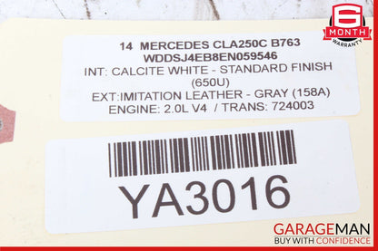 08-16 Mercedes W117 CLA250 C250 C300 Rear Right Door Window Regulator Motor OEM