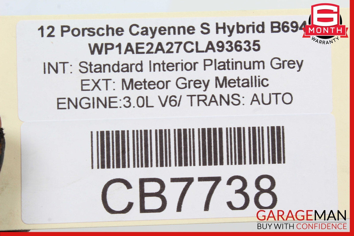 09-18 Porsche Cayenne Touareg 3.0L Engine Motor Lower Intake Manifold Right Side