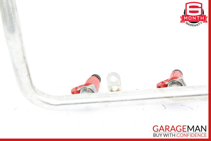 01-04 Mercedes W203 C240 Fuel Injection Rail Line w/ Injectors 1120700895 OEM
