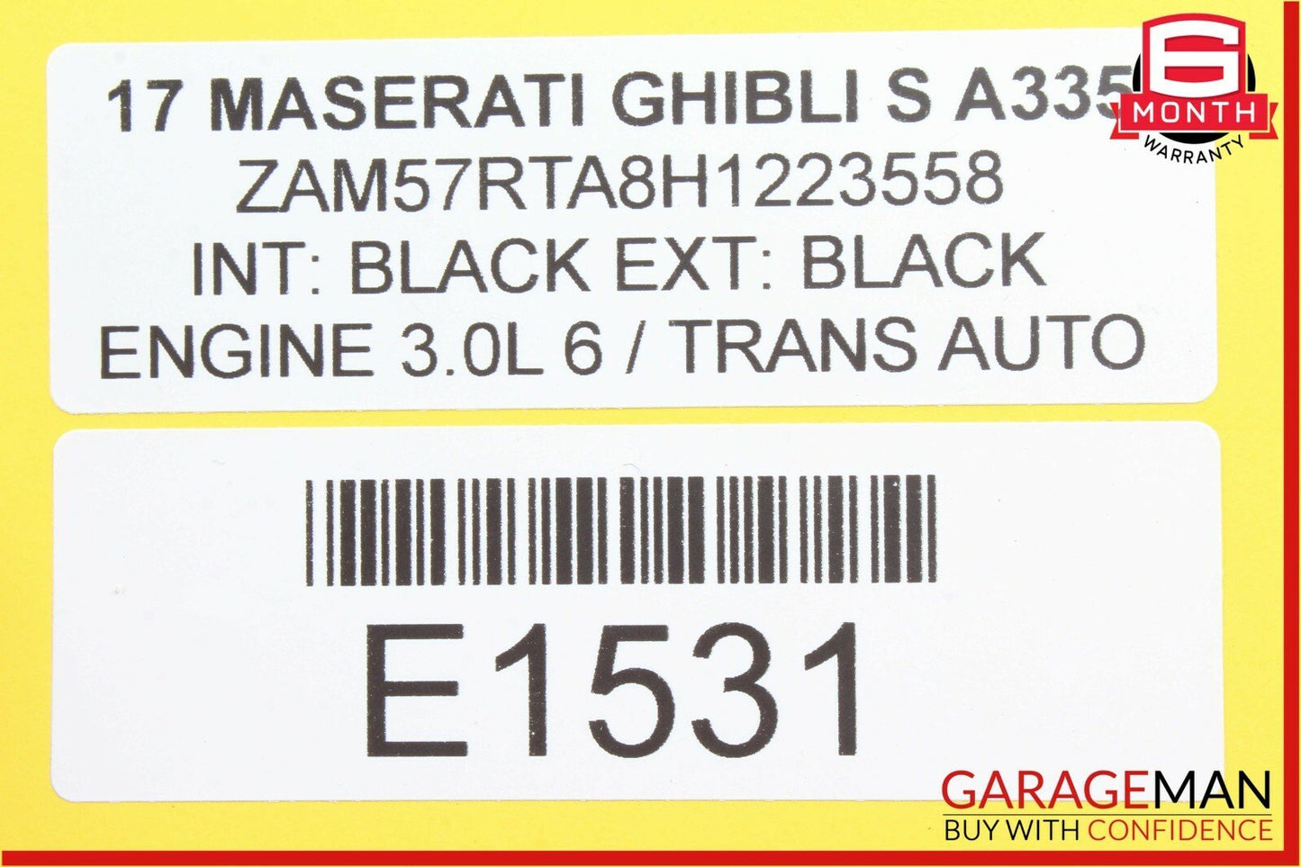 14-18 Maserati Ghibli Front Right Side Interior Door Panel Cover Assembly OEM