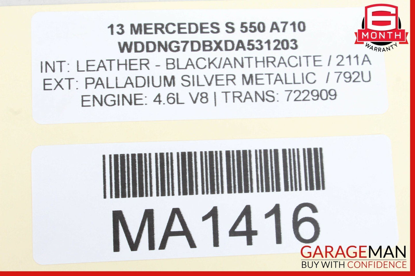 12-17 Mercedes W221 S550 CL550 E550 Air Intake Cleaner Box Right 2780900201 OEM