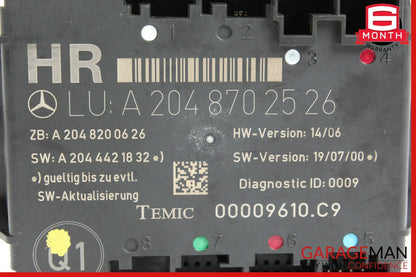 08-14 Mercedes W204 C280 C350 Rear Right Side Door Control Module 2048702526 OEM