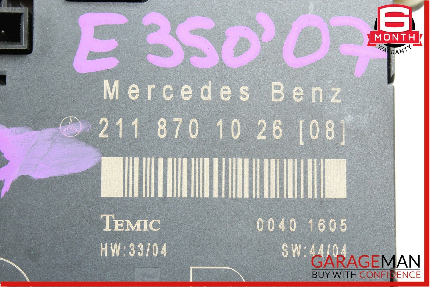 03-09 Mercedes W211 E500 E350 Front Right Passenger Side Door Control Module OEM