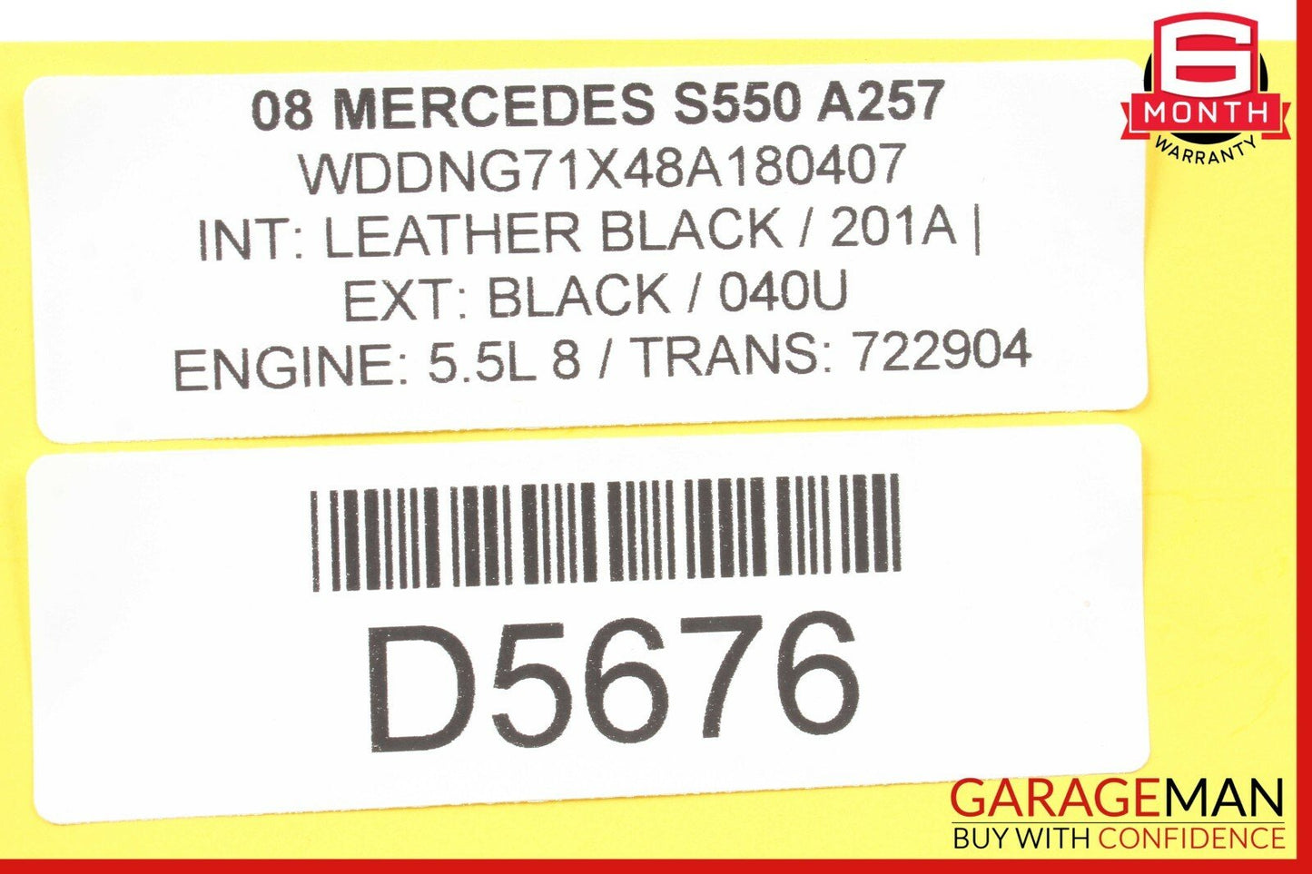 07-13 Mercedes W221 S550 S600 Rear Left Side Airmatic Air Shock Absorber Strut