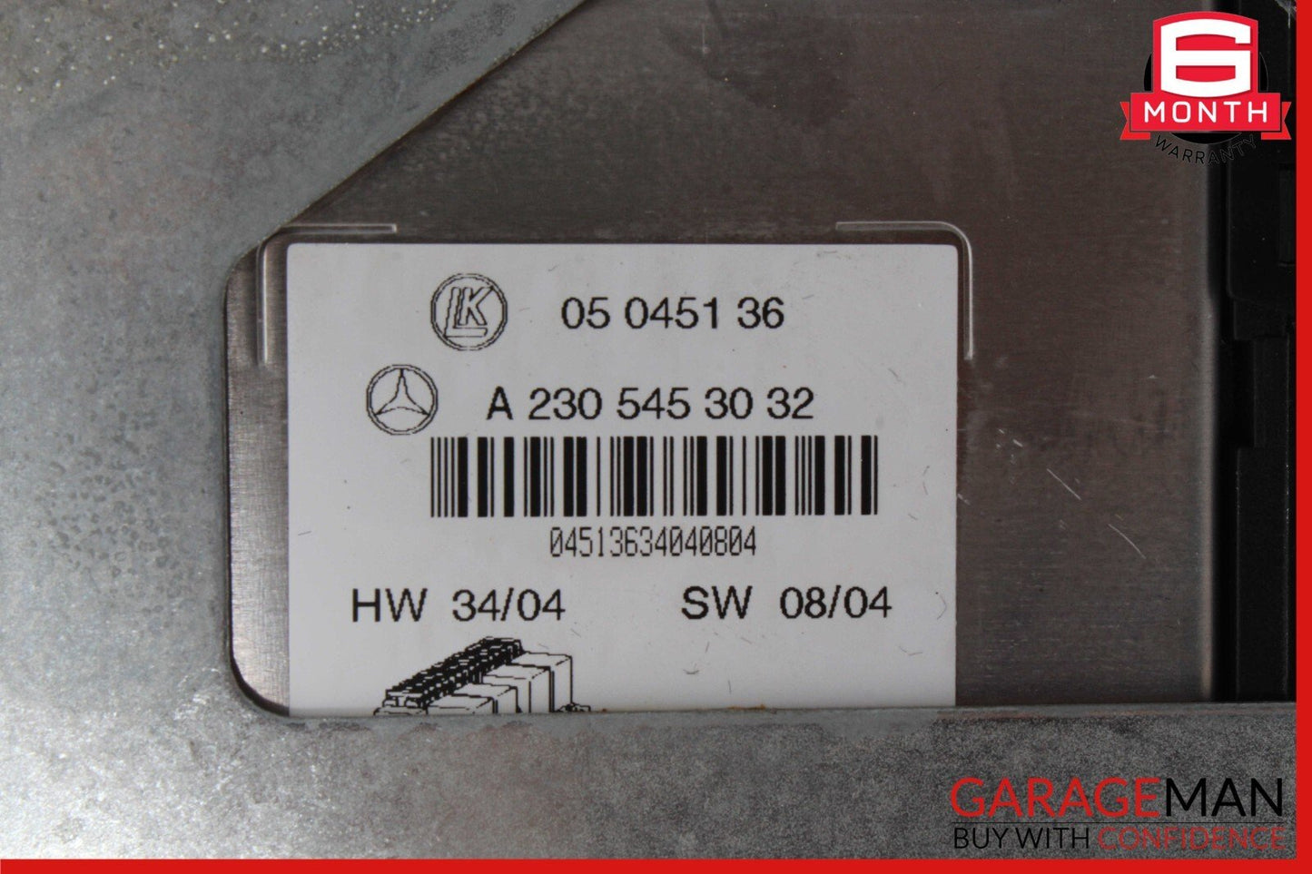 03-12 Mercedes R230 SL500 SL550 SL65 AMG Rear SAM Fuse Box Relay Module Assy