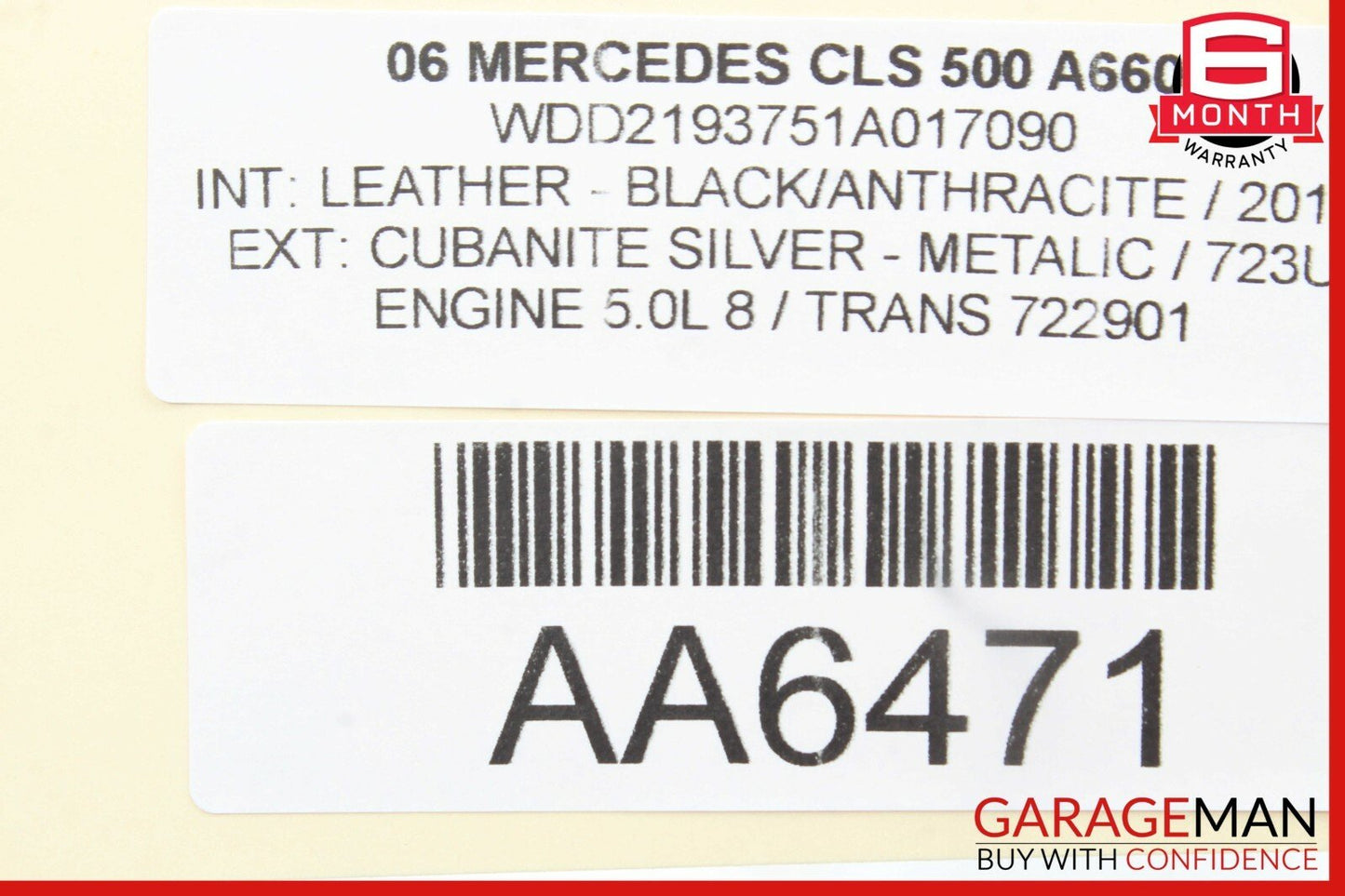 06-11 Mercedes CLS500 CLS550 Rear Right Side Door Lock Latch Actuator Keyless Go