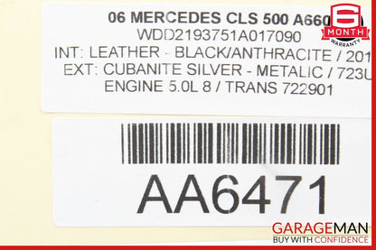 06-11 Mercedes CLS500 CLS550 Rear Right Side Door Lock Latch Actuator Keyless Go