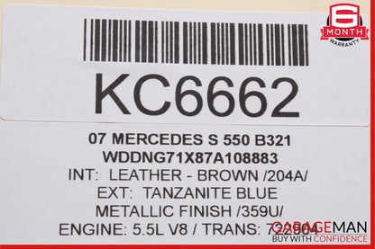 07-14 Mercedes W221 S550 Voice Language Communication Control Module OEM