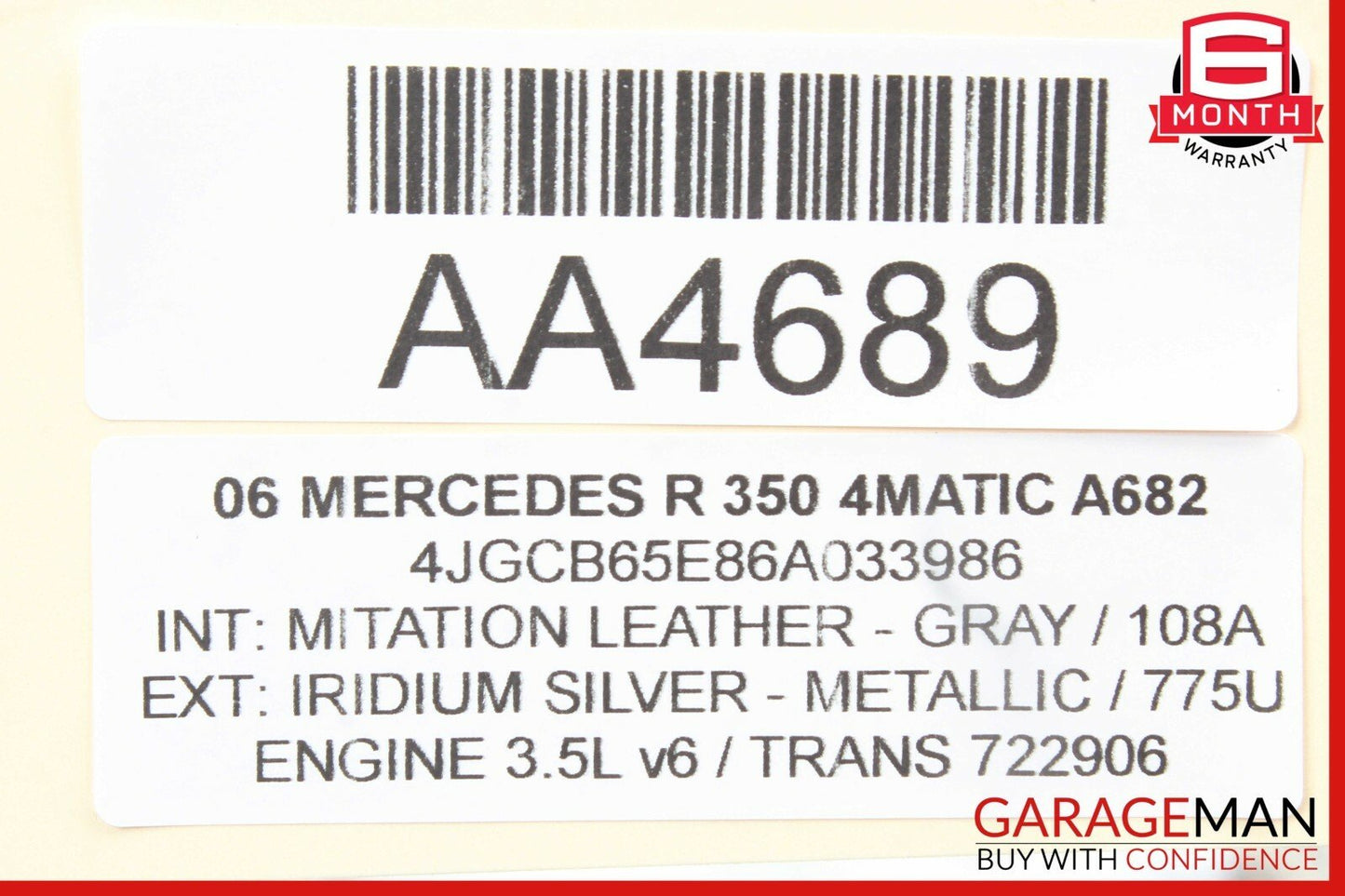 06-12 Mercedes GL450 ML350 Valeo Rear Windshield Window Glass Wiper Motor Unit