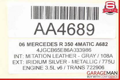 06-12 Mercedes GL450 ML350 Valeo Rear Windshield Window Glass Wiper Motor Unit