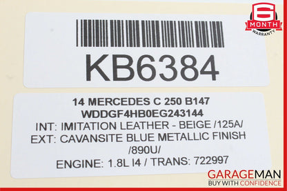 08-14 Mercedes W204 C250 C300 Front Left Driver Side Door Control Module Unit