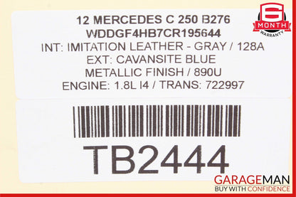 12-14 Mercedes W204 C250 C350 C63 Sedan Rear Right Side Door Lock Latch Actuator