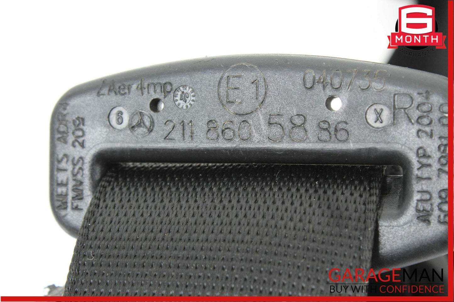 07-09 Mercedes W211 E63 Front Right Seat Belt Seatbelt Retractor Black OEM