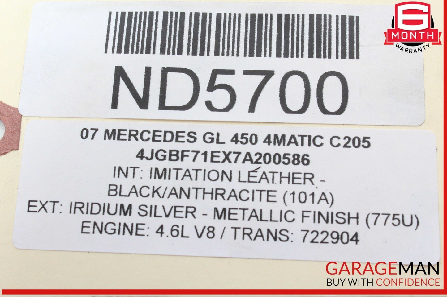 06-13 Mercedes X164 GL450 4MATIC ML350 Rear Left or Right Upper Control Arm OEM