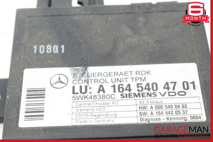 06-13 Mercedes W164 ML550 R350 TPMS Tire Pressure Control 1645403762 OEM