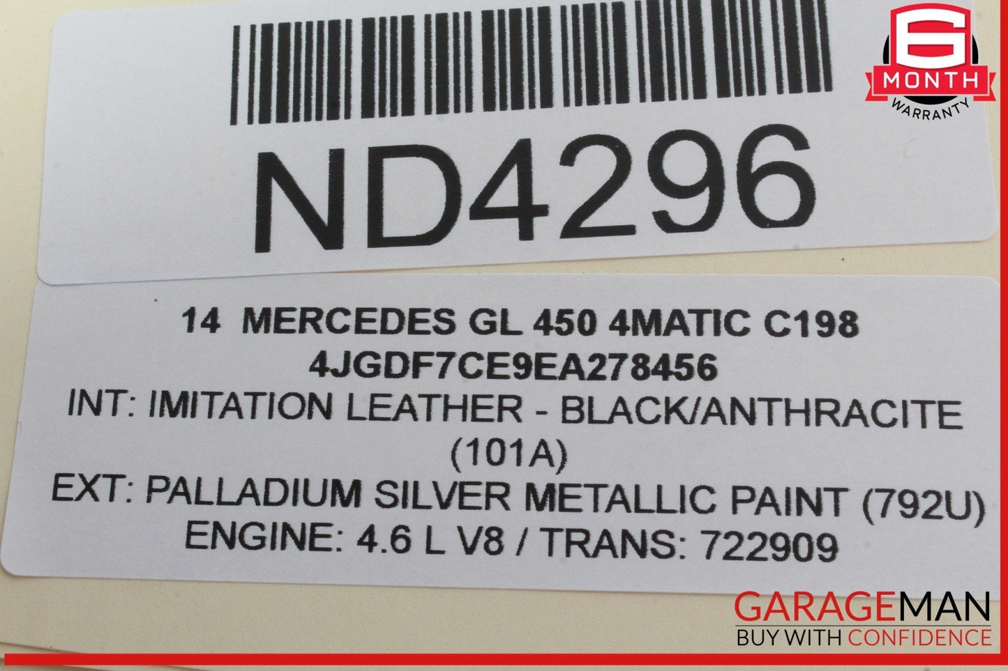 12-19 Mercedes X166 GL450 4MATIC Front Left Side Door Window Regulator Motor OEM
