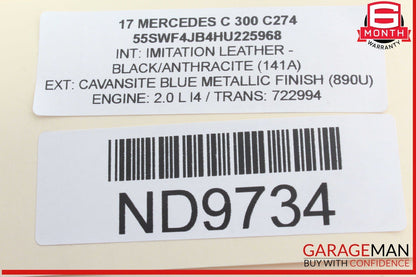 15-18 Mercedes W205 C300 C350e Front Right Side Seatbelt Seat Belt Retractor OEM