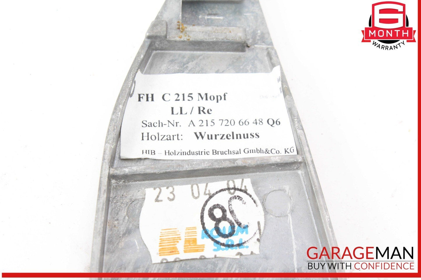 03-06 Mercedes W215 CL500 Front Right Side Door Window Switch Trim Bezel Wood