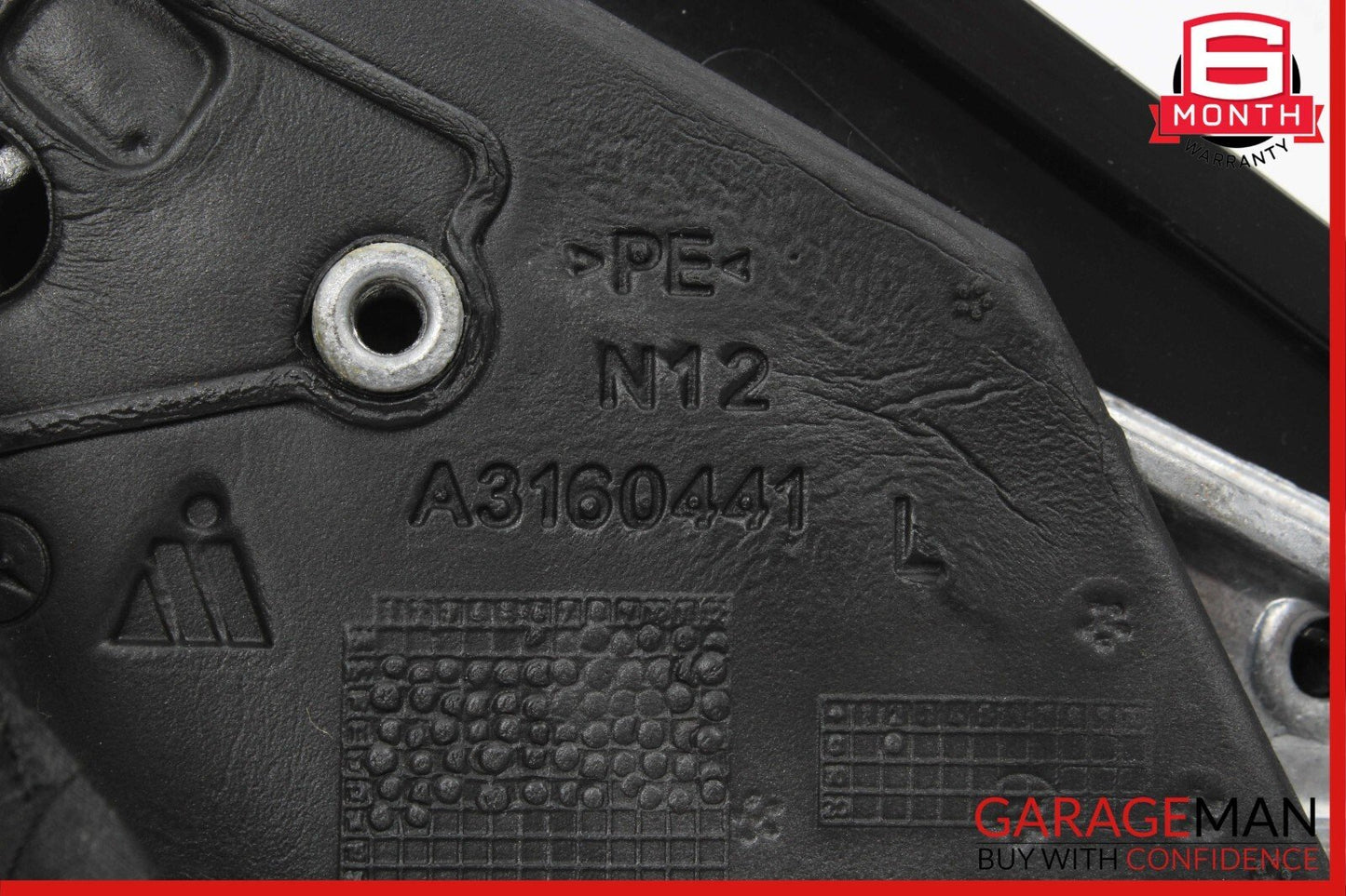 12-14 Mercedes W204 C250 Front Left Side Mirror Rear View Door Polar White