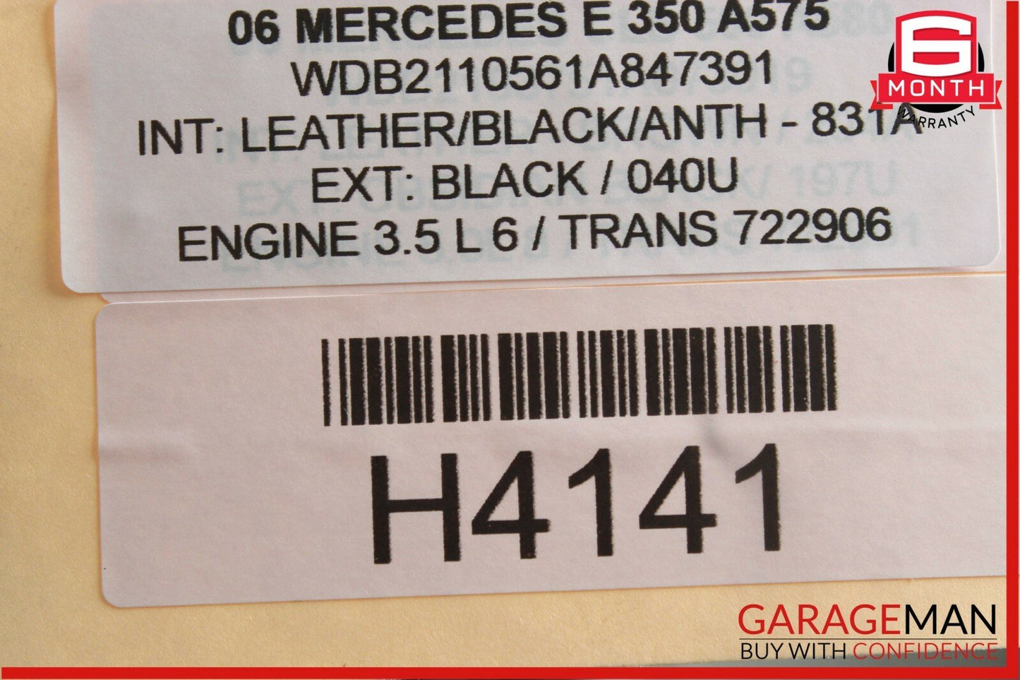 03-09 Mercedes W211 E350 E550 Rear Right Side Exterior Door Handle Black