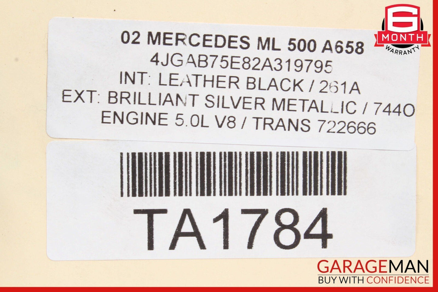 98-05 Mercedes W163 ML320 ML500 Rear Right Side Suspension Upper Control Arm