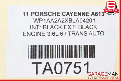 11-17 Porsche Cayenne 958 3.6L Transmission Torque Converter OEM