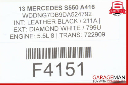 10-13 Mercedes W221 S550 S65 AMG Center Console Multi Function Switch Trim Bezel