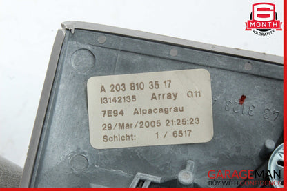 01-09 Mercedes W203 C230 CLK320 Interior Upper Rear View Mirror Gray OEM