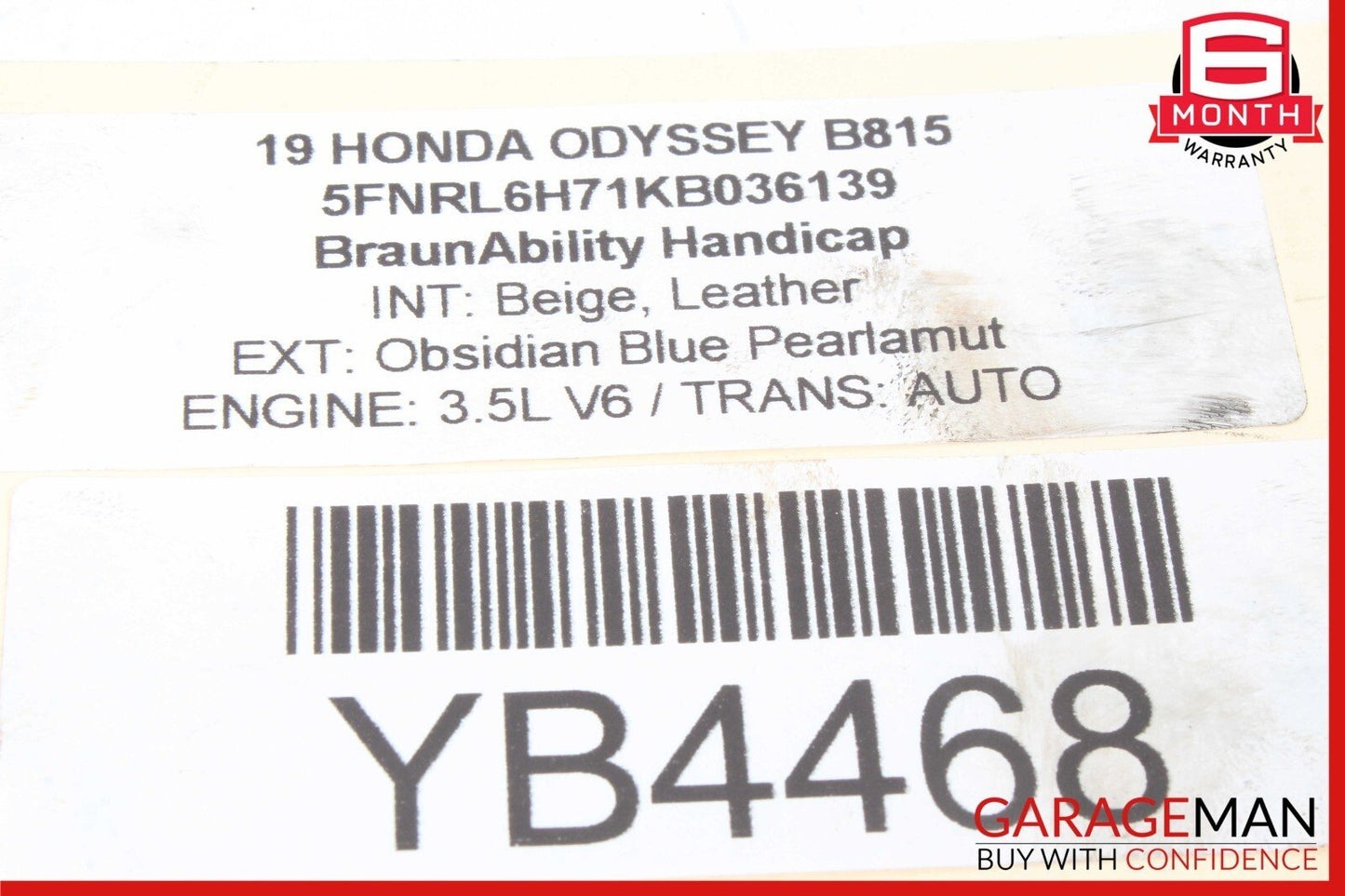 18-24 Honda Odyssey Front Left Driver Side Axle Shaft Halfshaft OEM