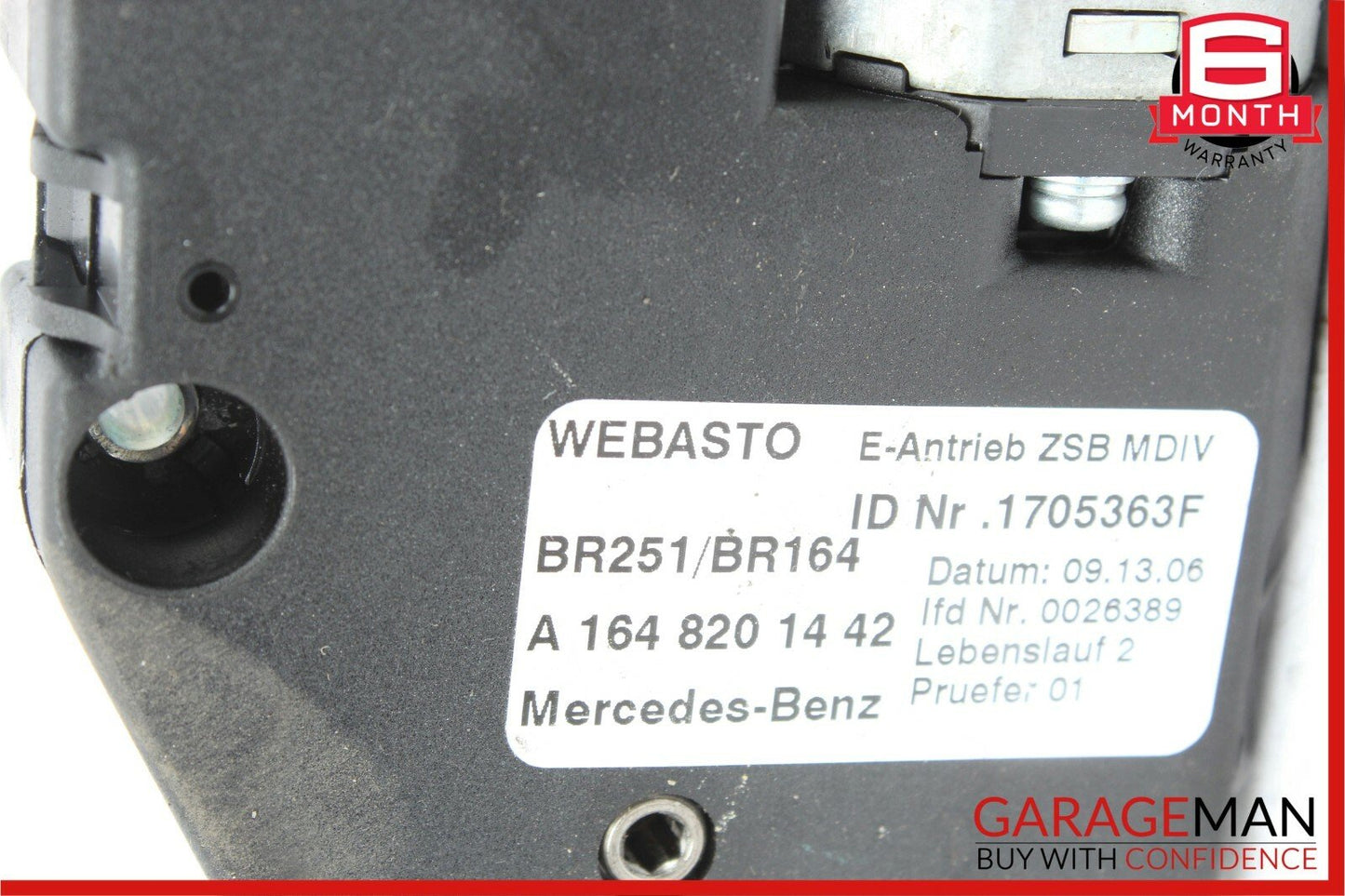 06-12 Mercedes W251 R350 ML450 Panoramic Sunroof Sun Roof Motor 1648201442 OEM
