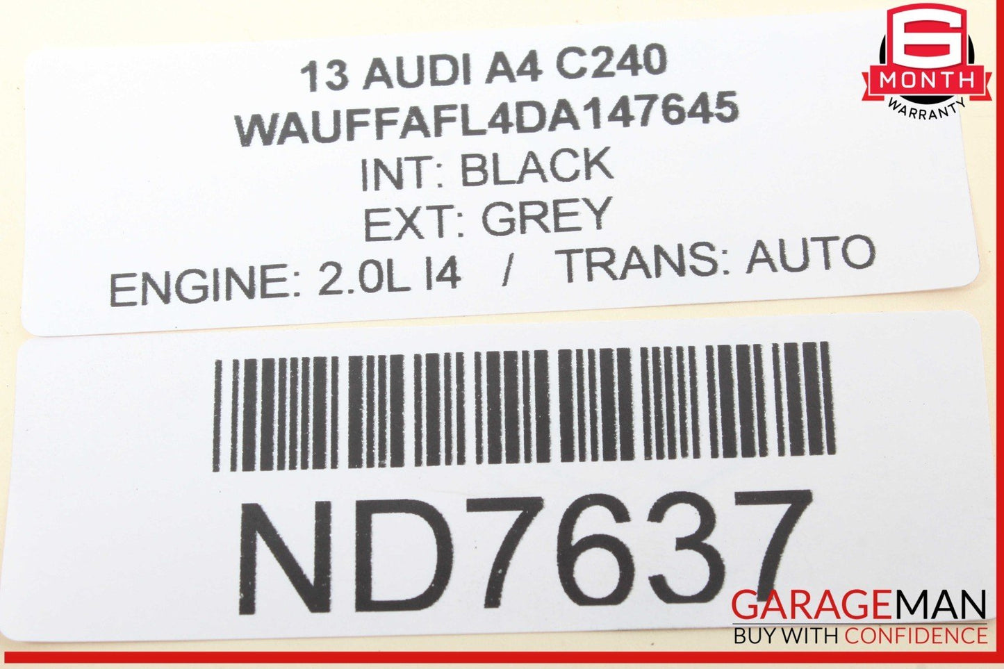 09-16 Audi A4 Rear Left Driver Side Upper Control Arm 8K0505323H OEM