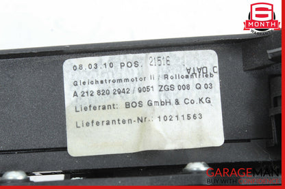 11-16 Mercedes W212 E350 Wagon Rear Left Side Parcelf Shelf Rail Motor OEM