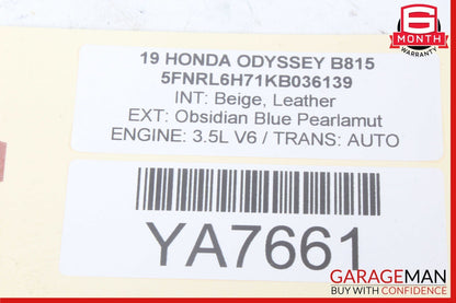 18-24 Honda Odyssey Front Left Side B Pillar Lower Trim Cover OEM