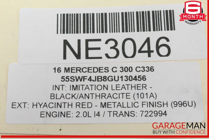 15-20 Mercedes W205 C300 ECU ECM Engine Computer Control Module Unit 2749001600