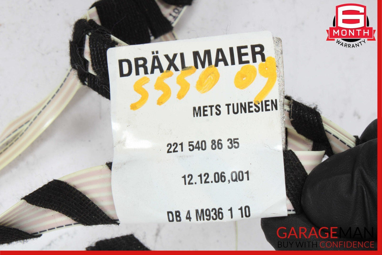07-09 Mercedes W221 S63 AMG S550 S450 Door Harness Rear Right or Left Side OEM
