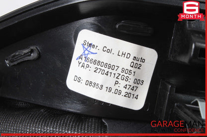 12-19 Mercedes W166 ML350 4MATIC Steering Wheel Column Cover Bezel Black OEM