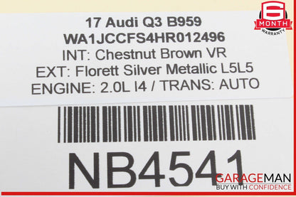 15-18 Audi Q3 Rear Interior Overhead Roof Dome Light 8U0947111A OEM